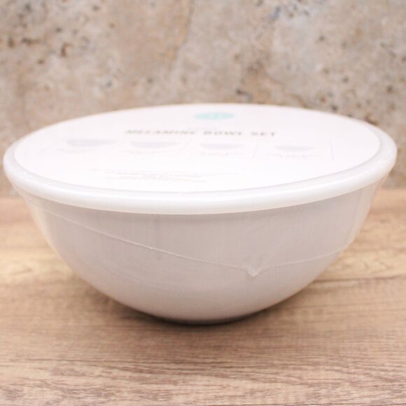 Martha Stewart Collection 8-Piece Melamine Bowl Set Kitchen Light Purple New - Picture 1 of 7
